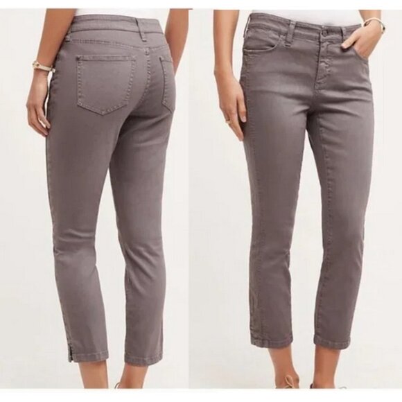 ANTHROPOLOGIE PILCRO Stet Skinny Slit Crop Jeans Pants sz 28 - Picture 1 of 7
